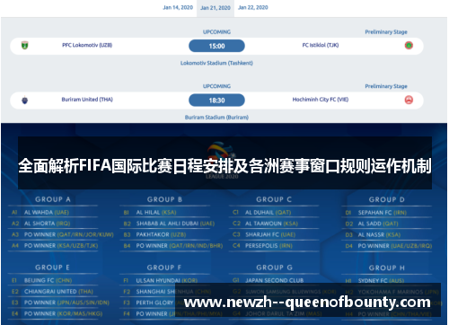 全面解析FIFA国际比赛日程安排及各洲赛事窗口规则运作机制